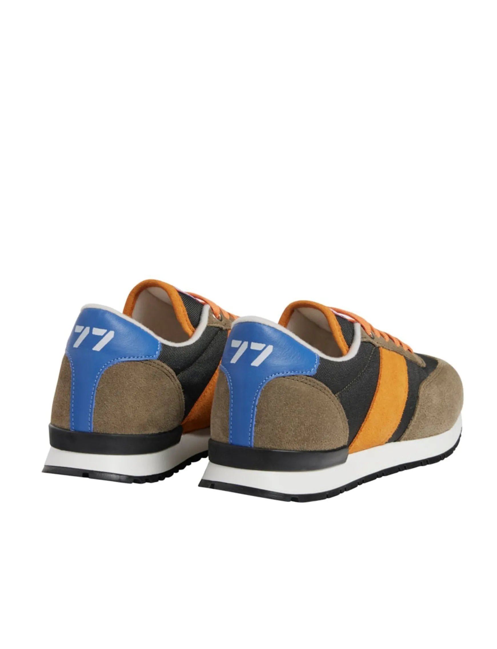 77" UZS x Ines Unisex Khaki/Orange/Blue Sneakers