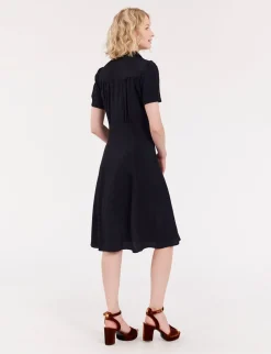 Angèle navy blue dress