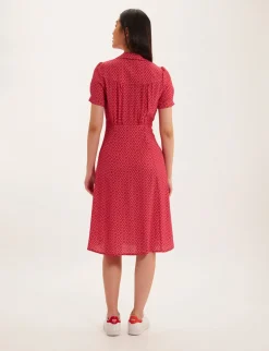 Angèle pink print dress