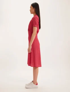 Angèle pink print dress