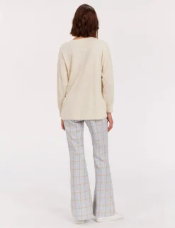 Anton ivory cashmere V-neck jumper