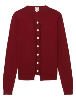 April burgundy cardigan