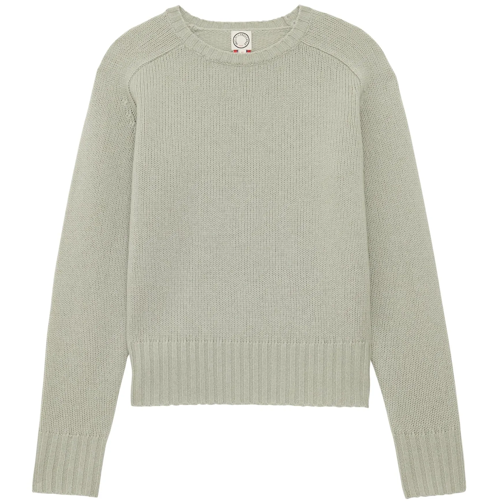 Arthur jumper in almond green wool and cashmere