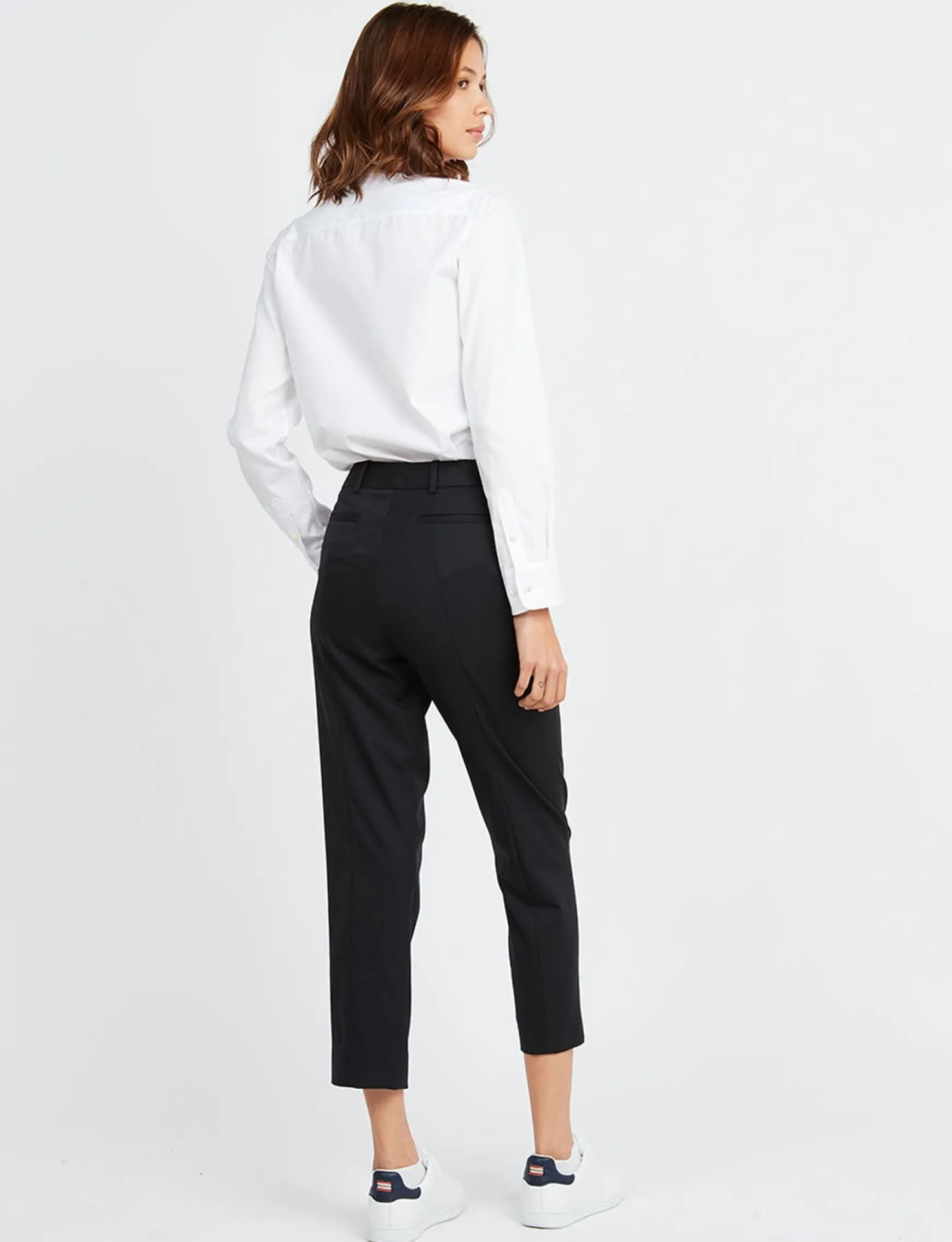 Audrey navy fine wool trousers