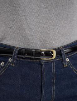 Aurelia black patent leather belt