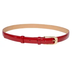 Aurelia red patent leather belt
