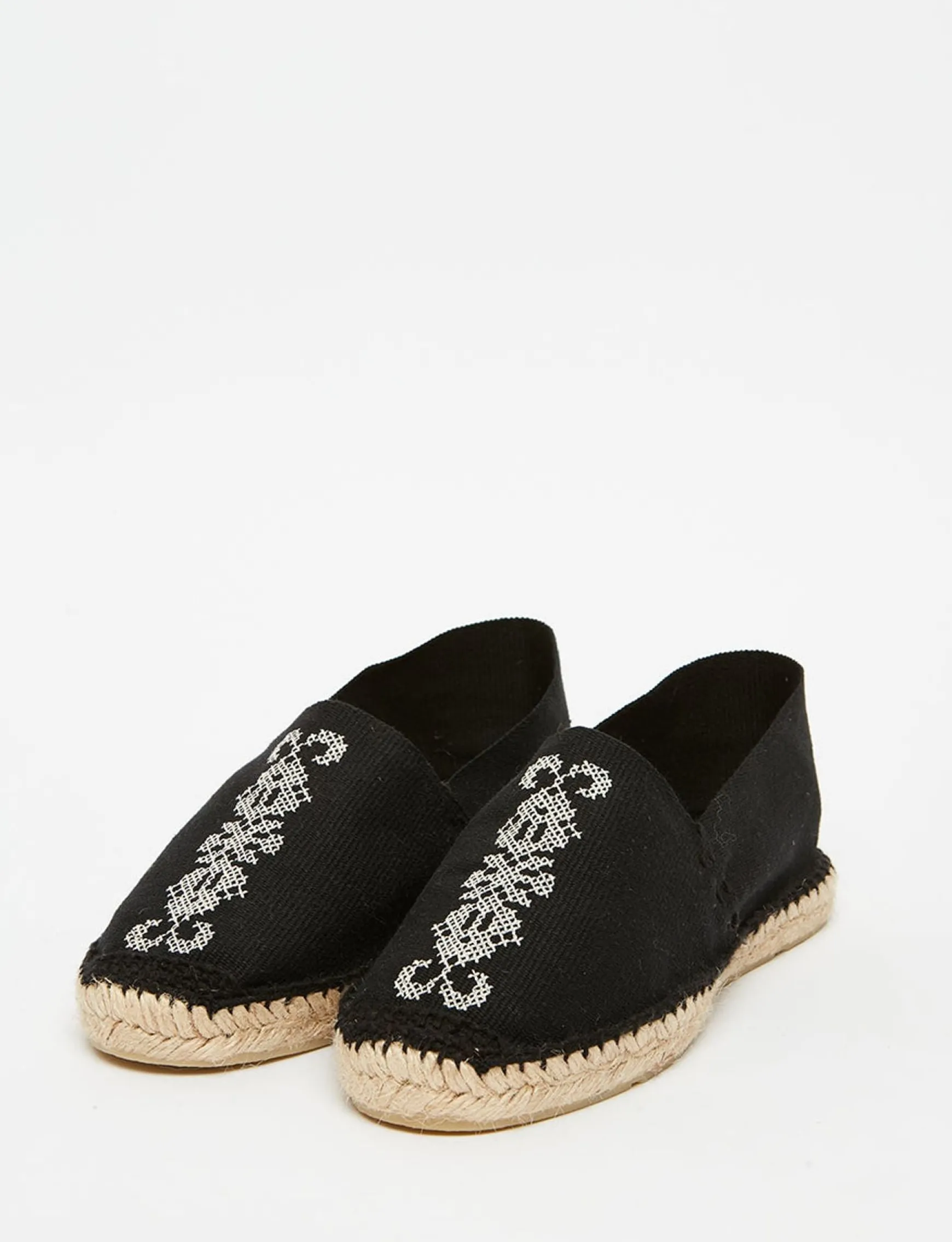 Auriane black embroidered espadrilles