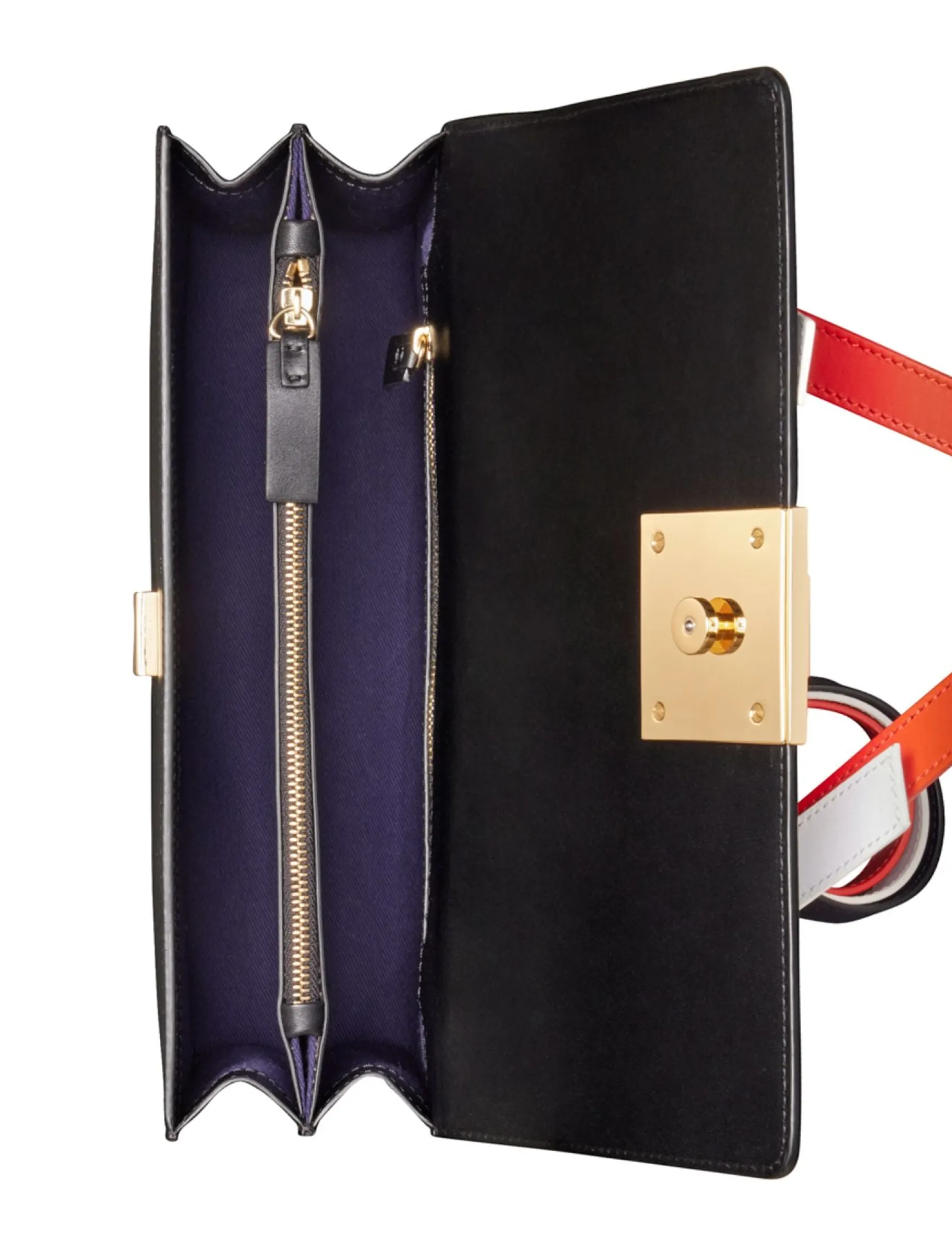 Bag Béatrice Baguette black leather tricolour