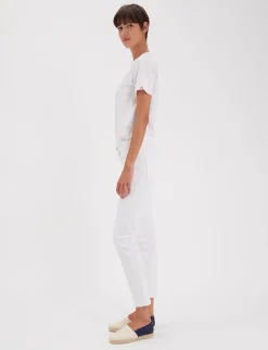 Bamboo slim fit white cotton jeans x Notify