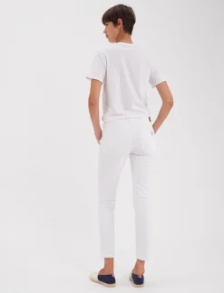 Bamboo slim fit white cotton jeans x Notify