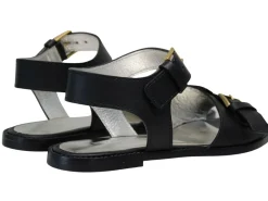 Black buckle sandals