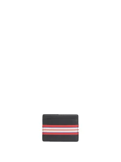 Black leather Le Parisien single card holder