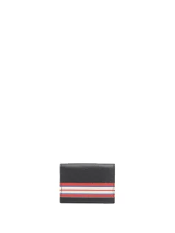 Black leather Le Parisien double card holder