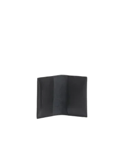 Black leather Le Parisien double card holder