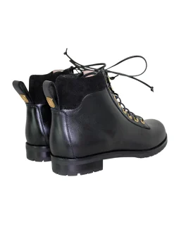 Black leather mountain boot