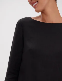 Black linen Megane dress