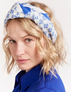 Blue and white printed Flore sarong