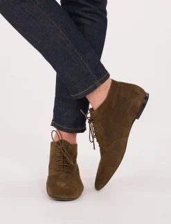 Brown suede leather rachel