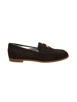 Brown suede loafer