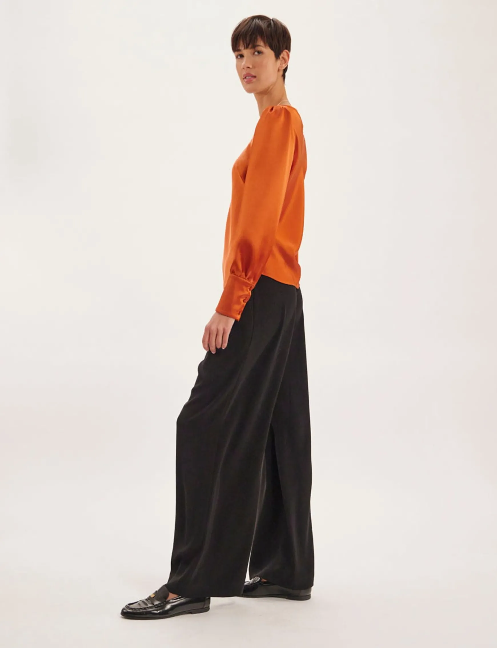 Burnt orange Theola top