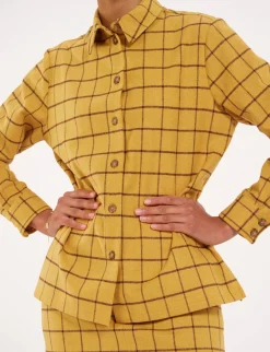 Cassia ochre check shirt