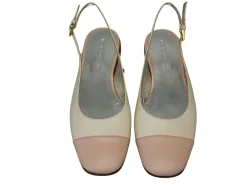 Celia cream and nude slingback ballerina