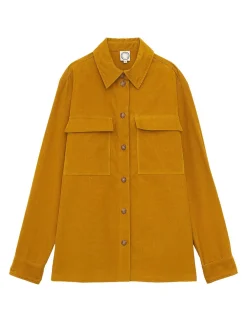 Chandler ochre velvet shirt