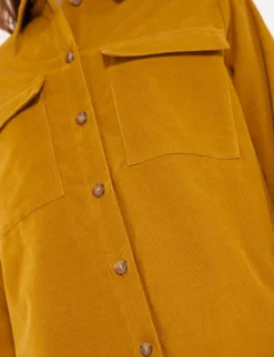 Chandler ochre velvet shirt