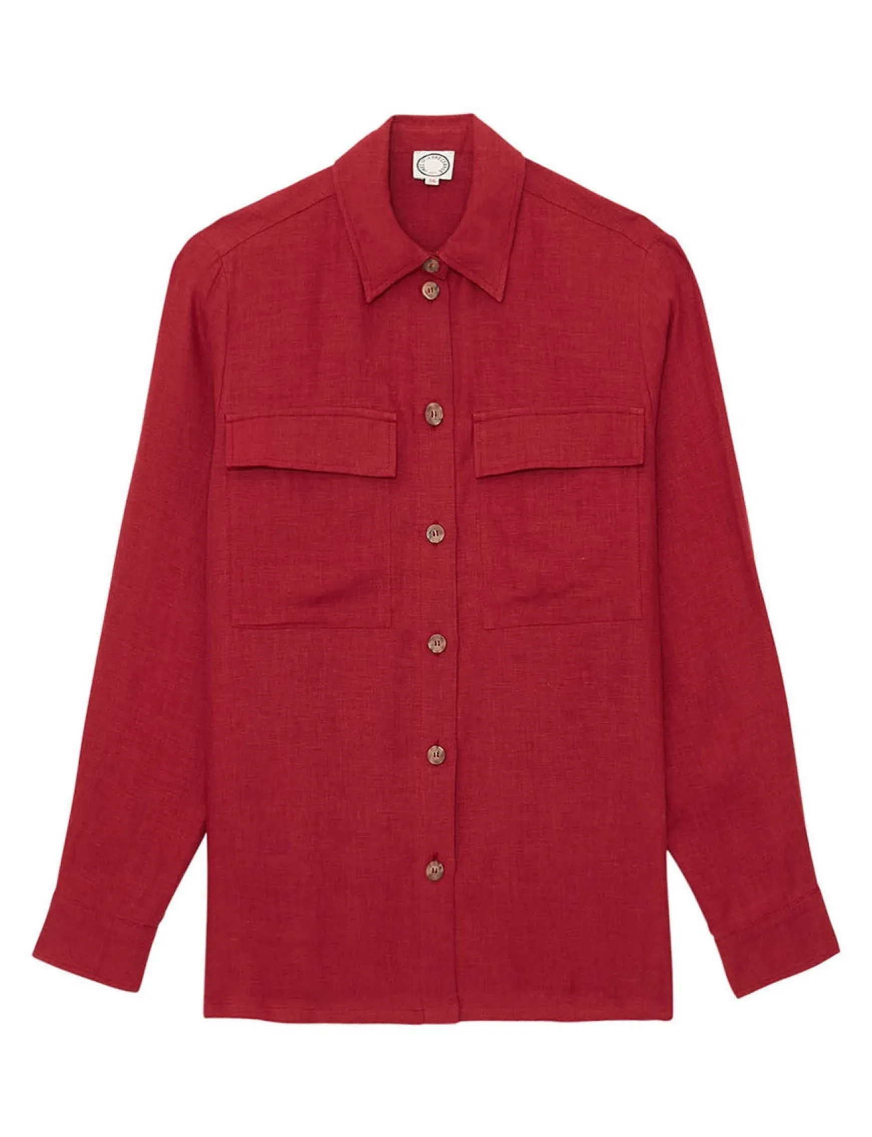 Chandler shirt in raspberry linen