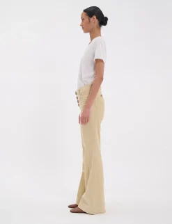 Charlotte cream corduroy trousers