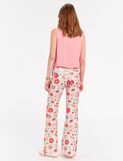 Charlotte ecru embroidered trousers