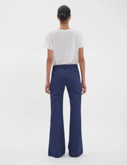 Charlotte navy cotton trousers