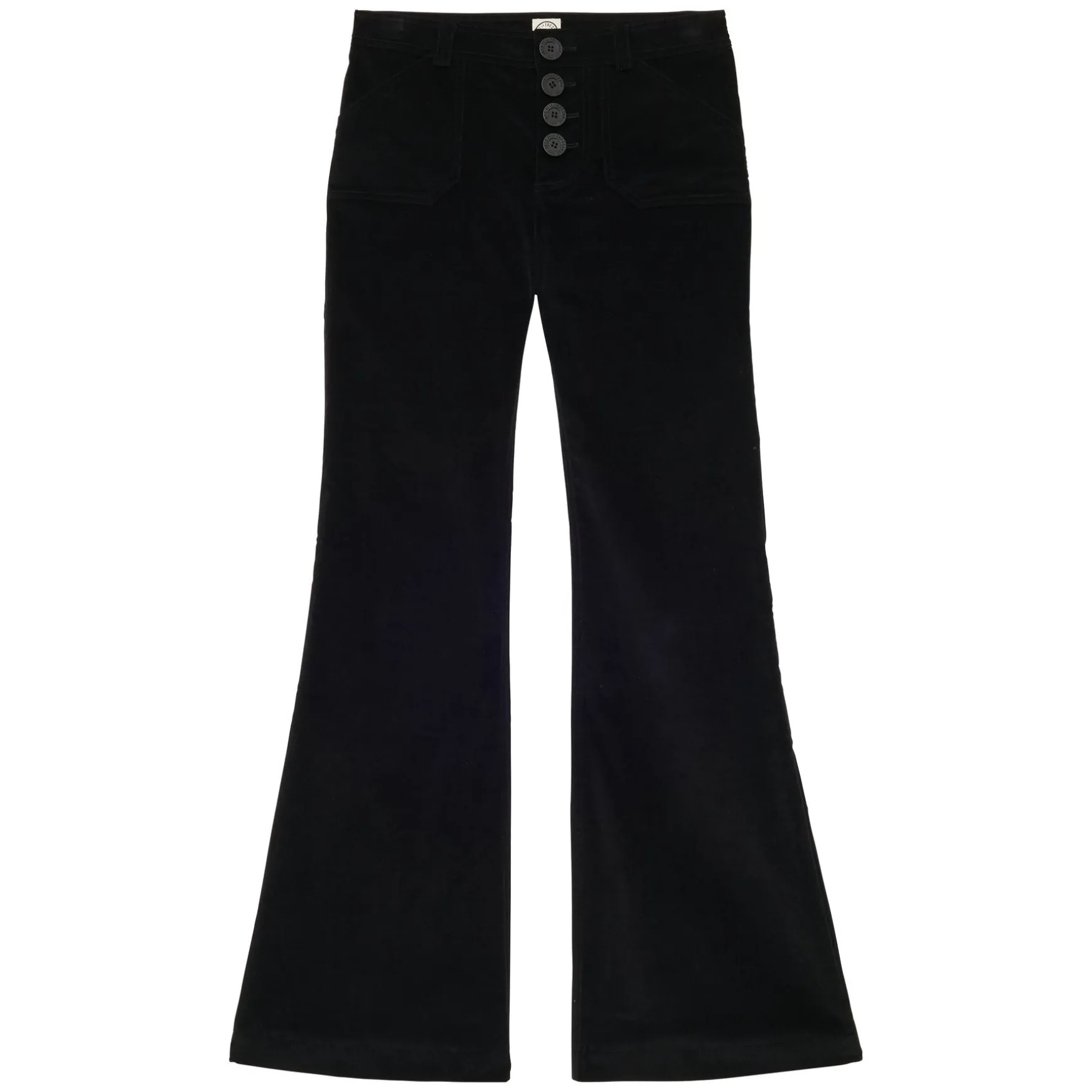 Charlotte trousers in smooth black velvet