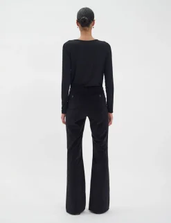 Charlotte trousers in smooth black velvet