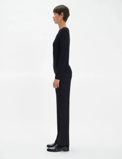 Cindy black long-sleeved T-shirt