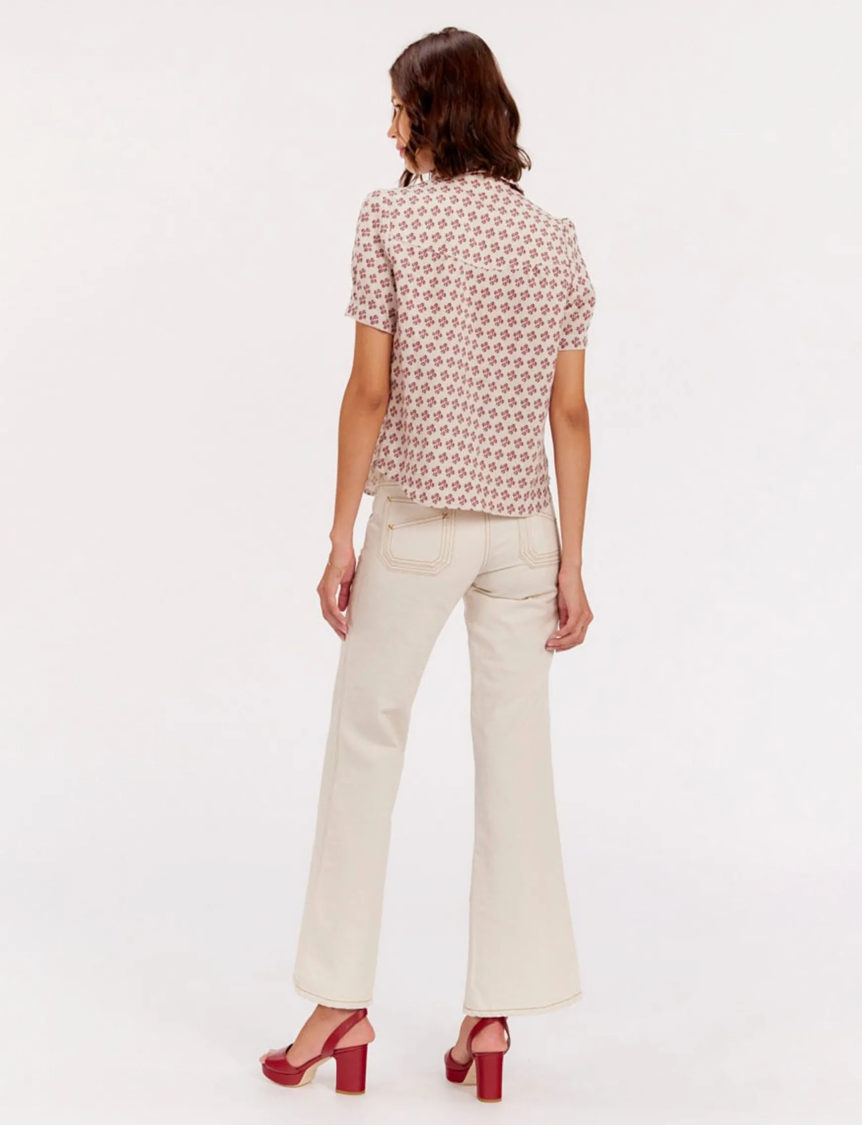Constance blouse in printed linen
