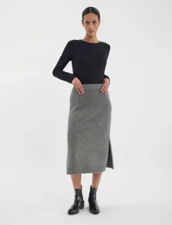 Damia skirt in responsible grey wool