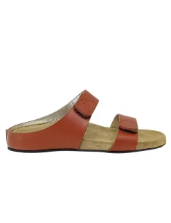 Delia cognac leather mules