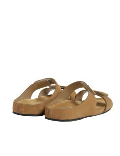 Delia sand leather mules