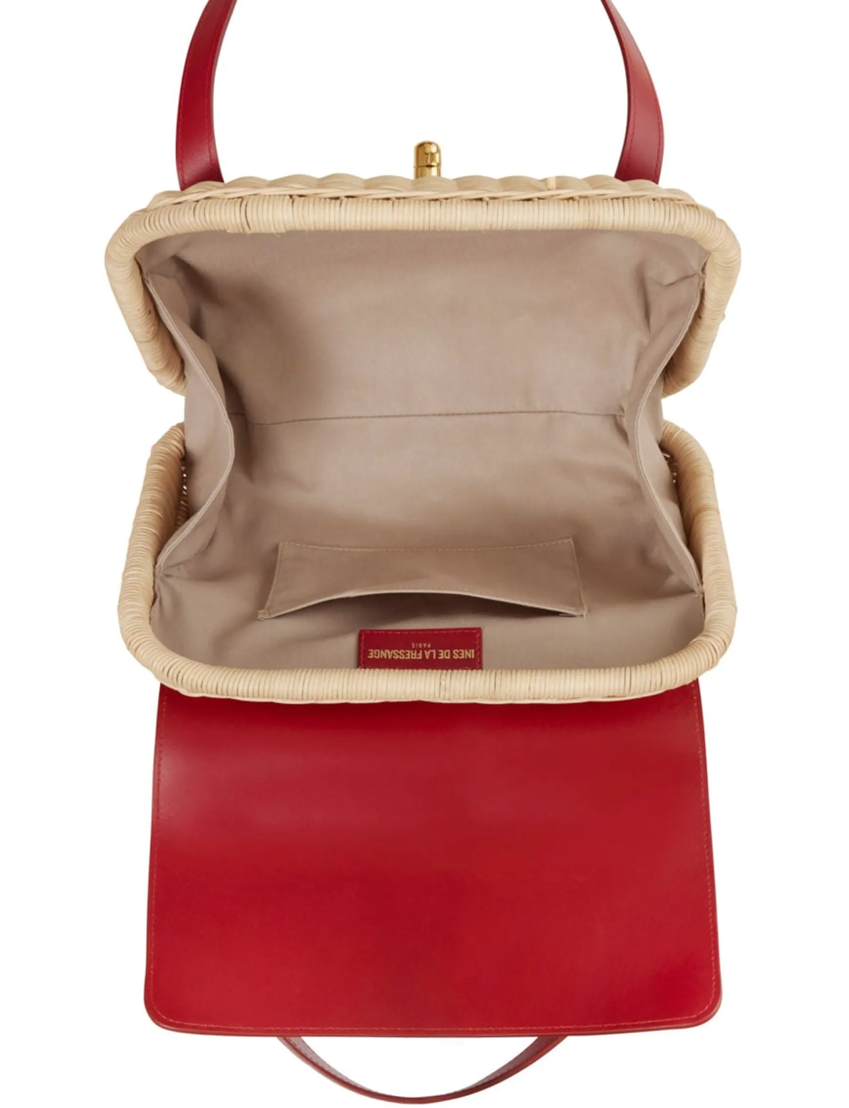 Desiré red leather basket