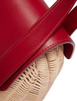 Desiré red leather basket