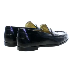 Elvire loafer in black glacé leather