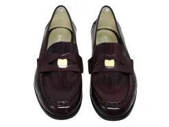 Elvire loafer in smooth burgundy leather