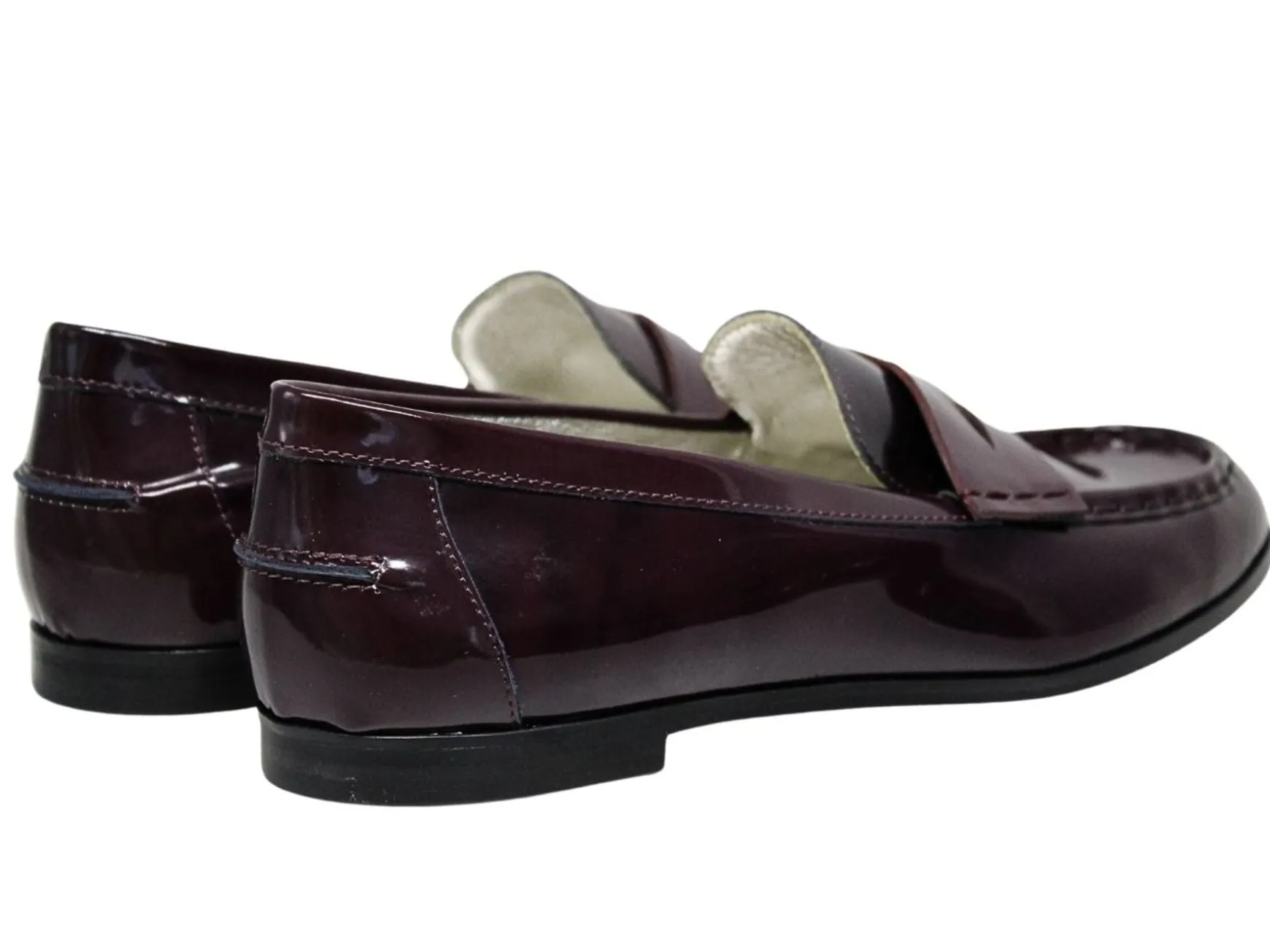 Elvire loafer in smooth burgundy leather
