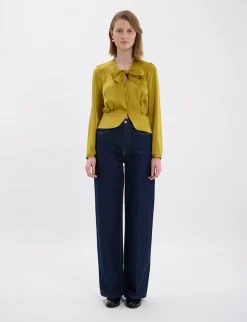 Emeline mustard top
