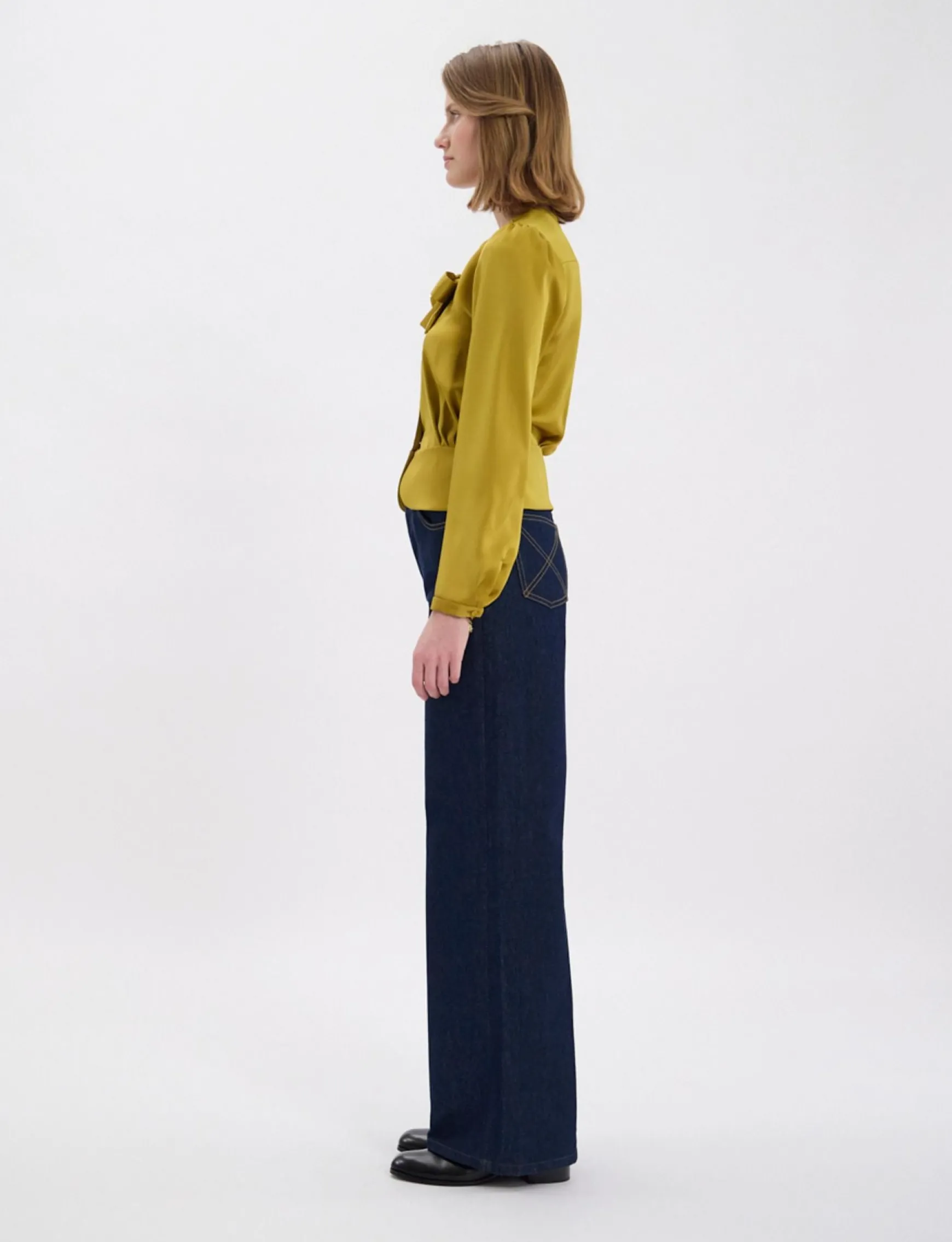 Emeline mustard top