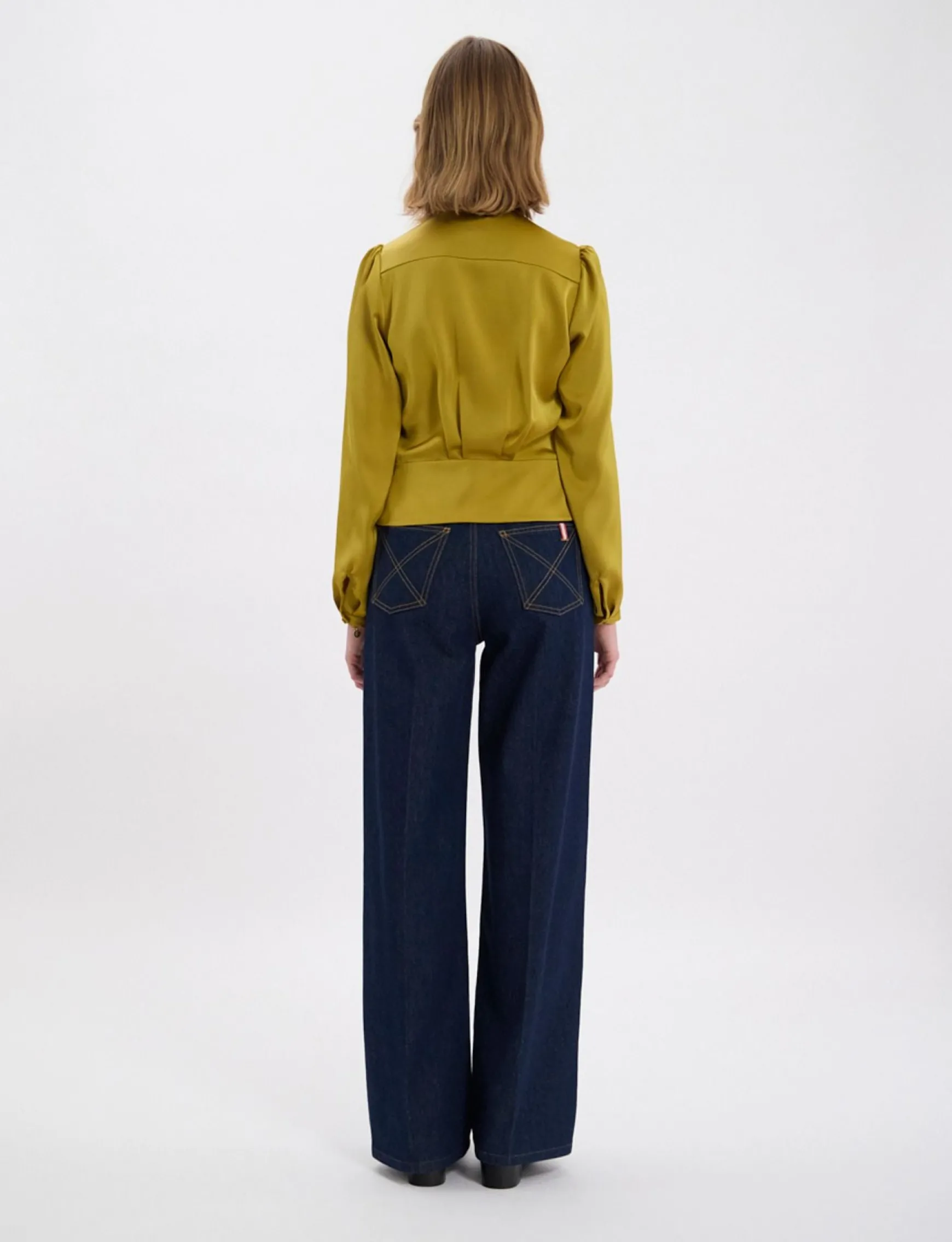 Emeline mustard top