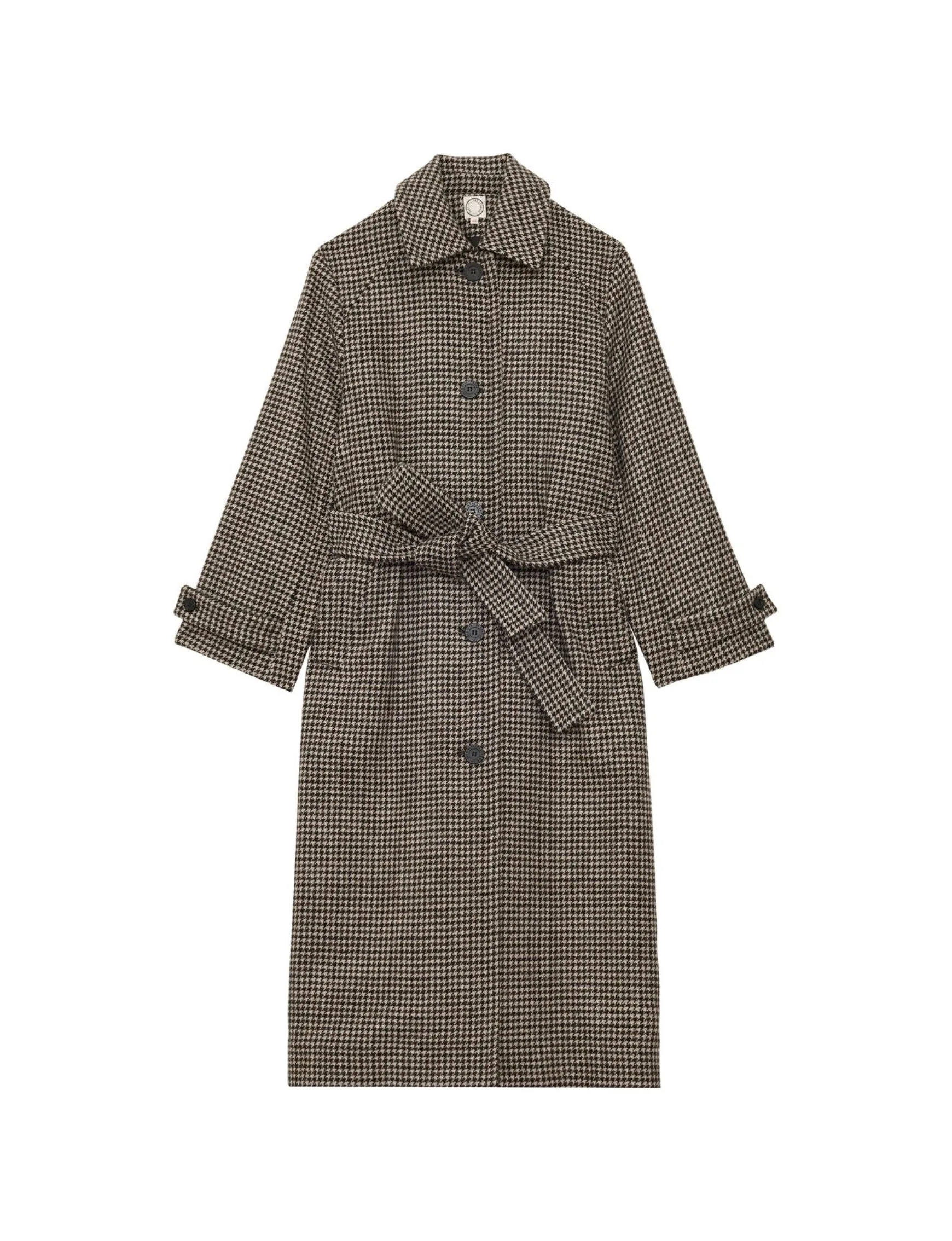Esmé coat in houndstooth wool-blend