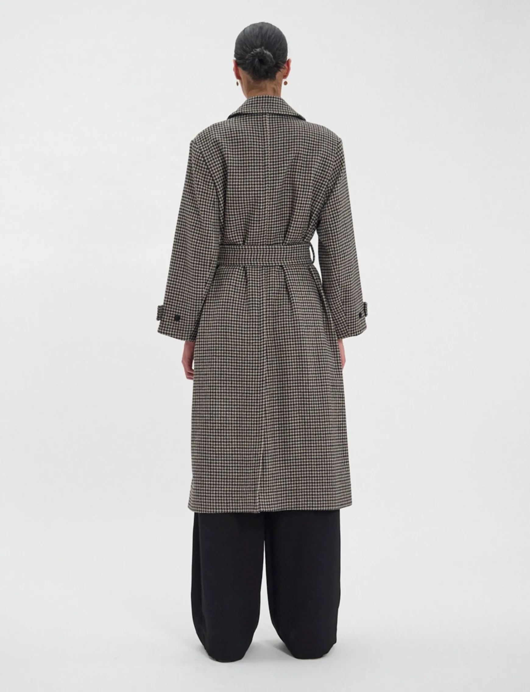Esmé coat in houndstooth wool-blend
