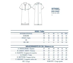 Ethel straight dress, green print